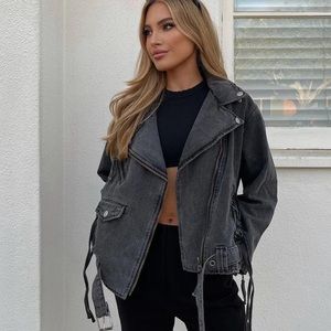 JET SETTER BLACK DENIM JACKET